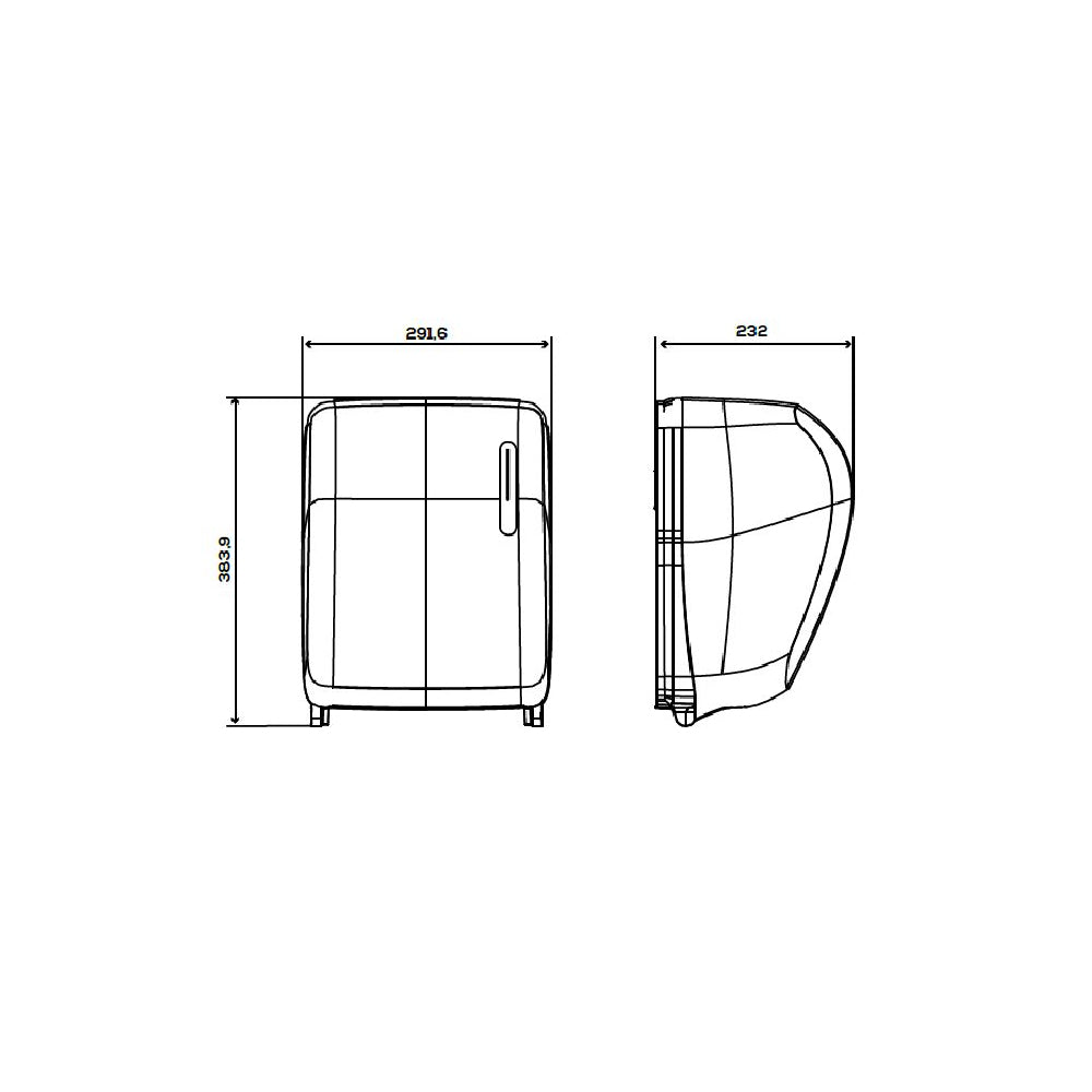 Dispensador Toalhas Rolo c/Auto-Corte Branco Mate