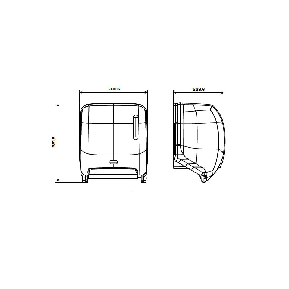 Dispensador Toalhas Rolo c/Sensor Branco Mate