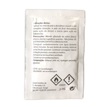 Saqueta Gel Desinfetante 3ml  Cx 500un