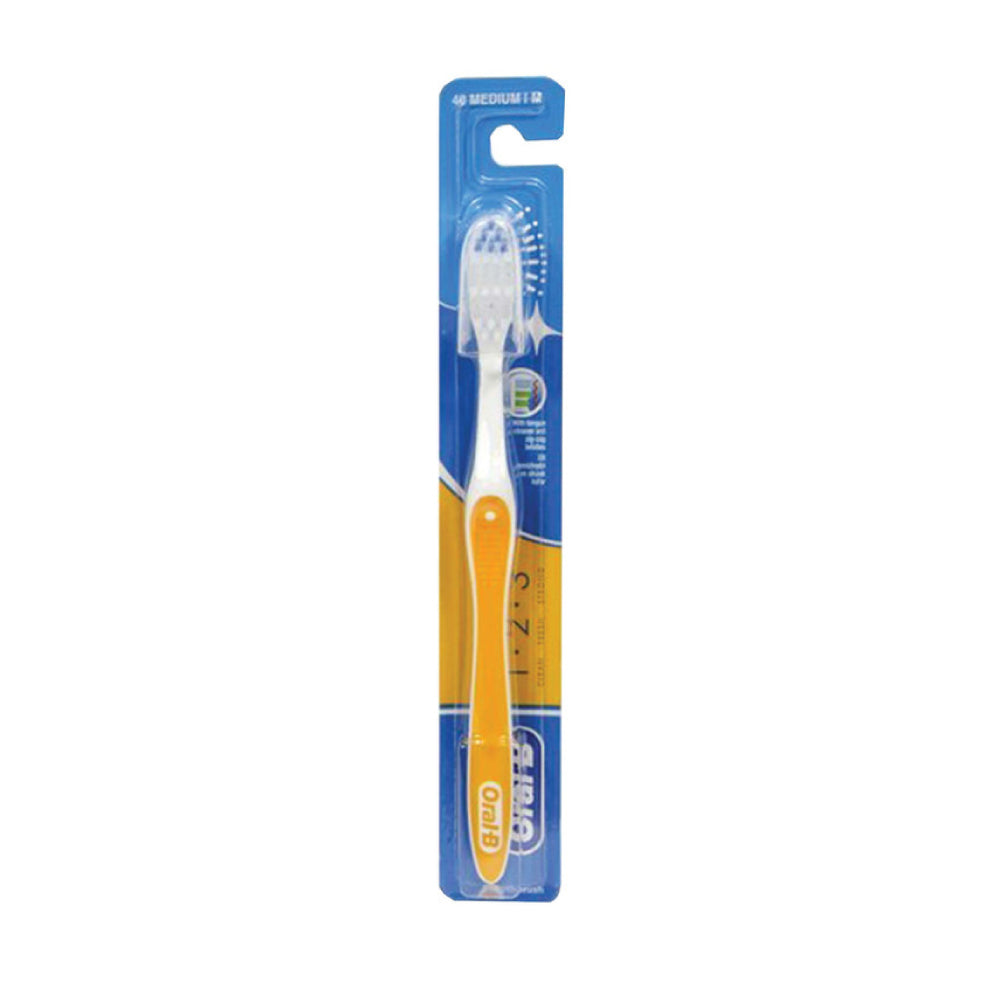 Escova de Dentes Oral-B 1.2.3 Média Cores Sortidas 1un
