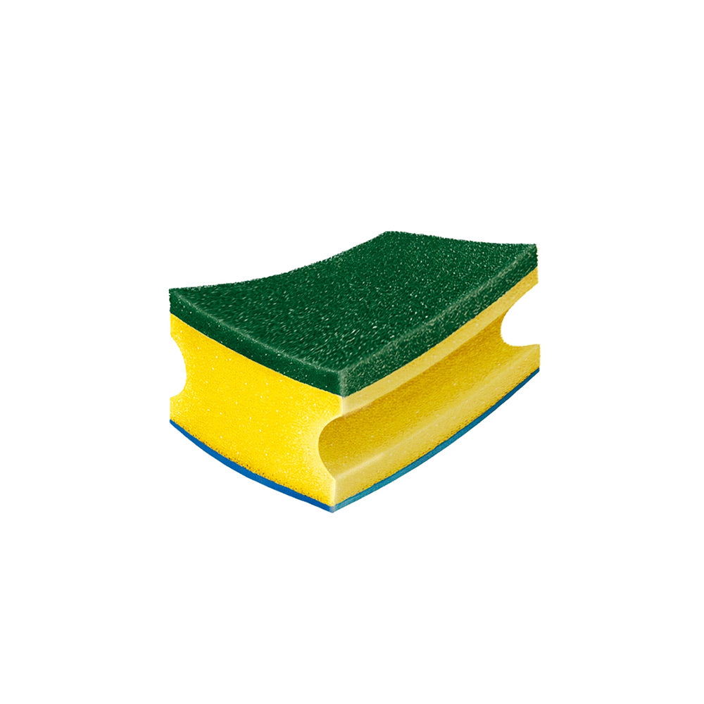 Esfregão Esponja Salva Unhas Amarelo-Verde 2+1 Grátis