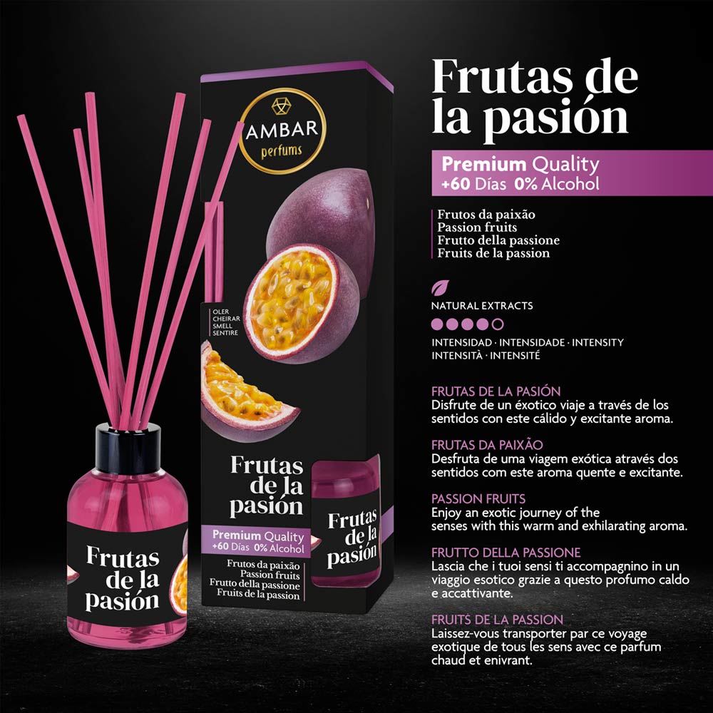 Ambientador Sticks Ambar Passion Fruits 45ml