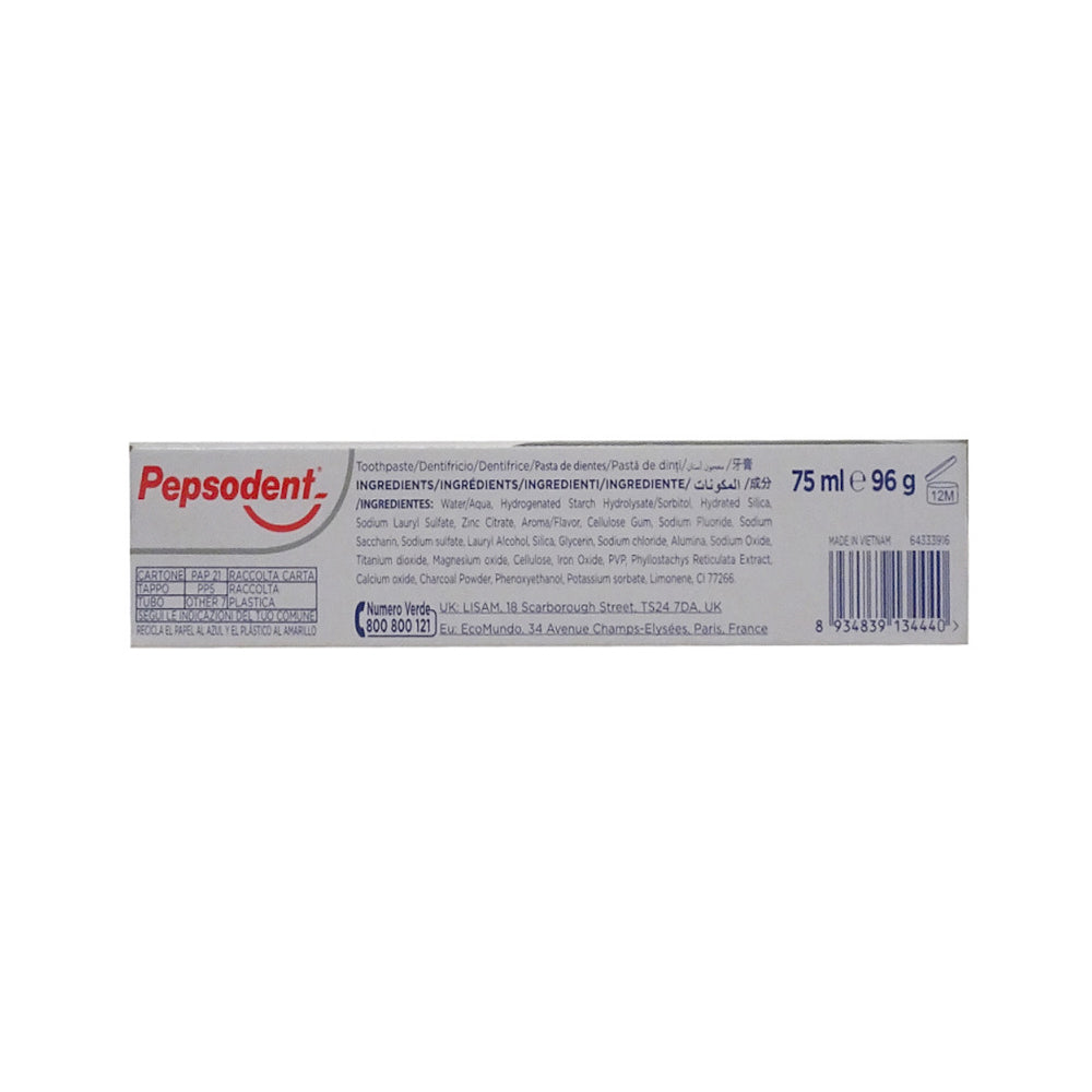 Pasta de Dentes PEPSODENT Carvão activo 75ml