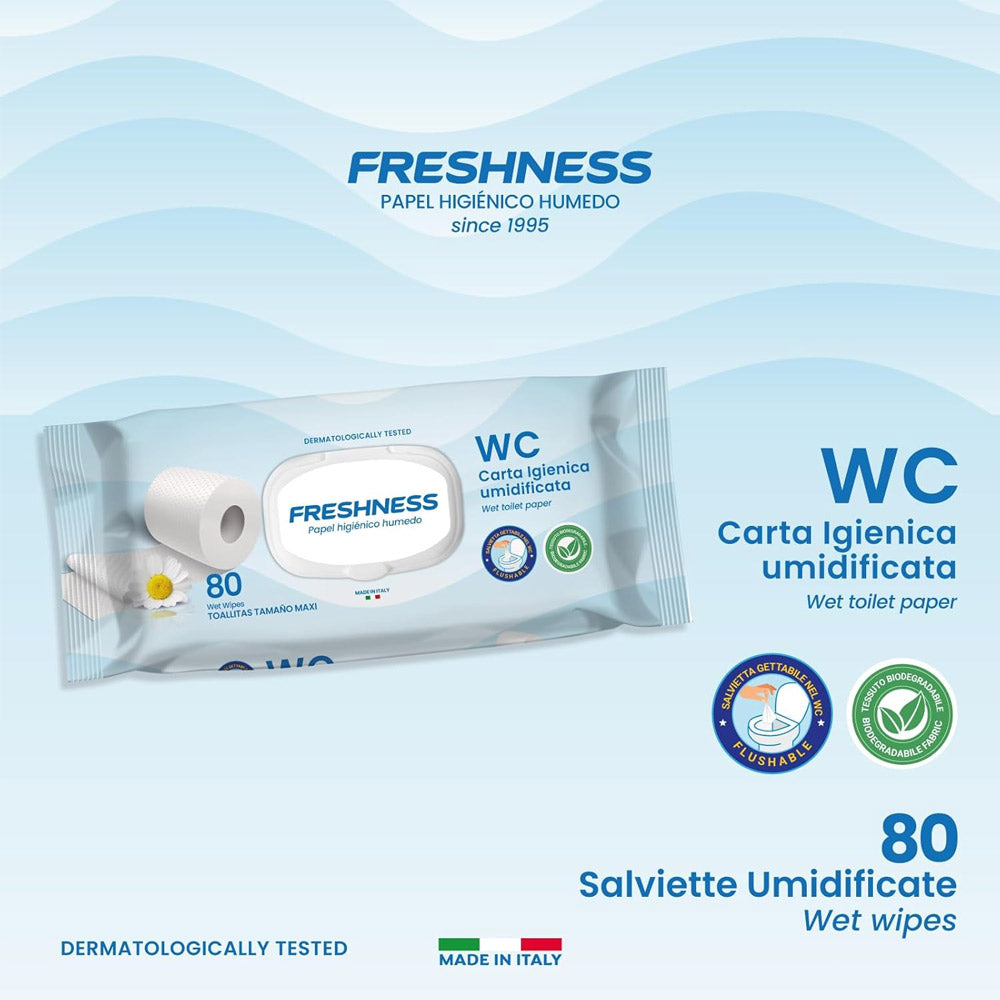 Papel Higiénico Húmido (Toalhete) Biodegradável 80un