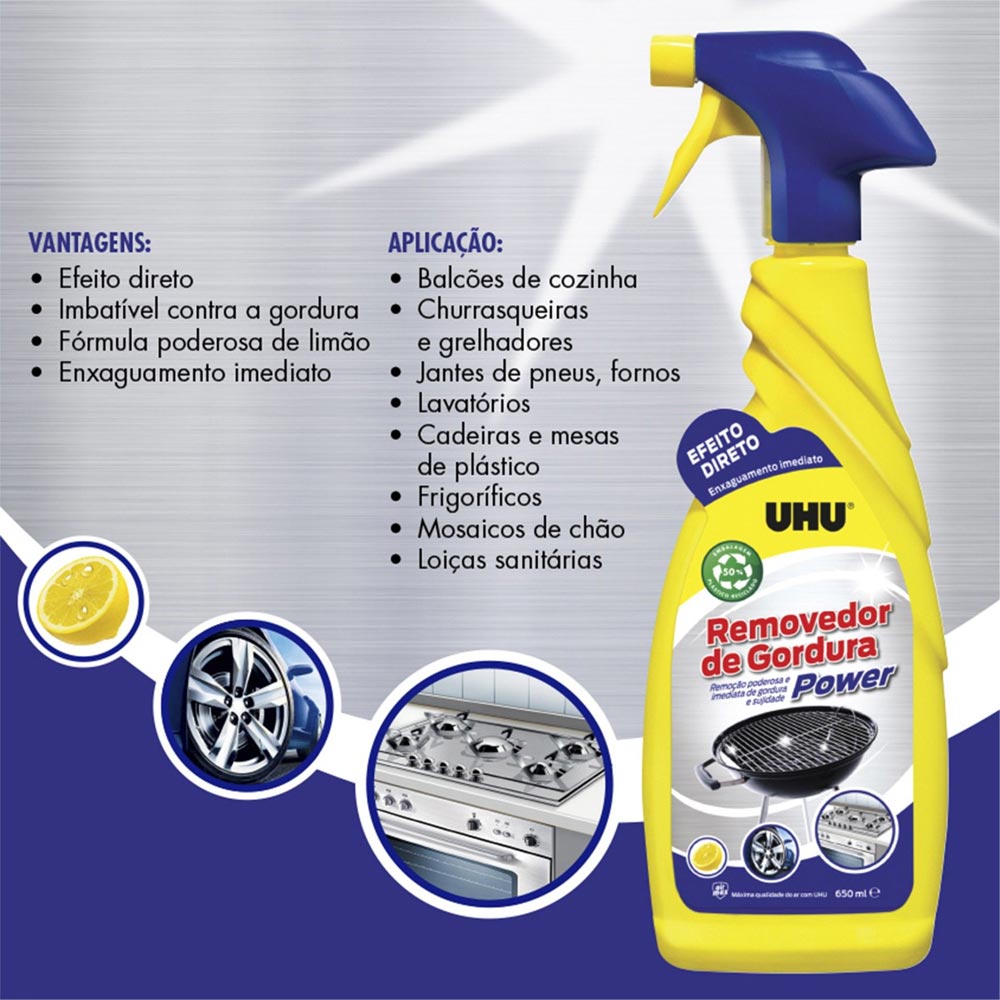 Removedor de Gordura Power UHU 650ml