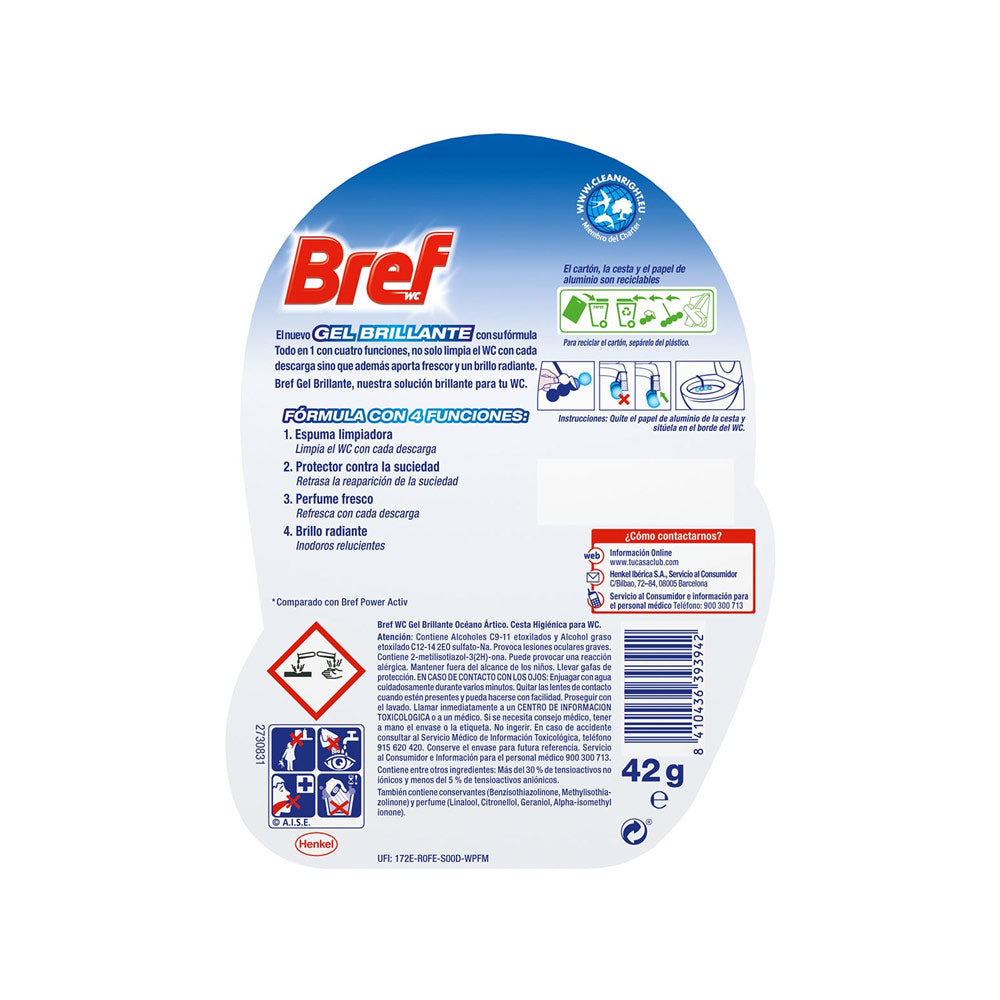 Bloco Sanitário Bref Oceano Gel Brilhante 42gr