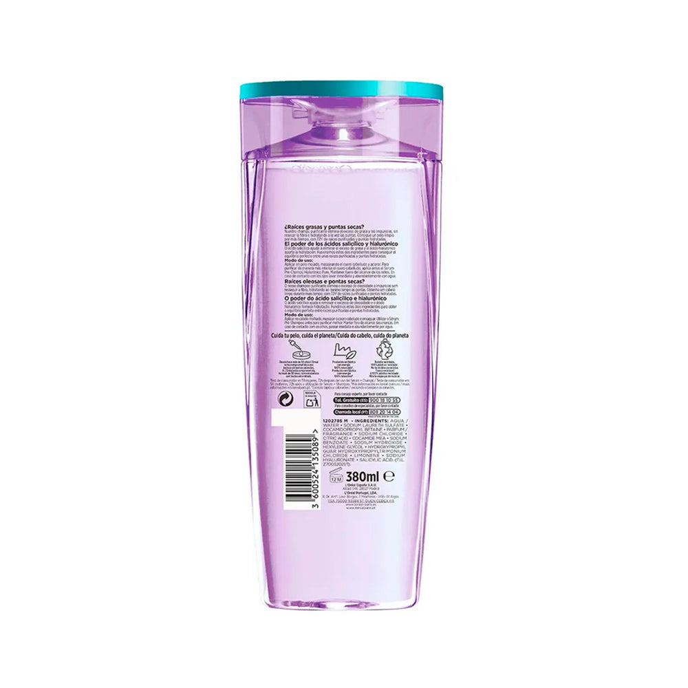 Champô Elvive Hialurónico Pure 380ml