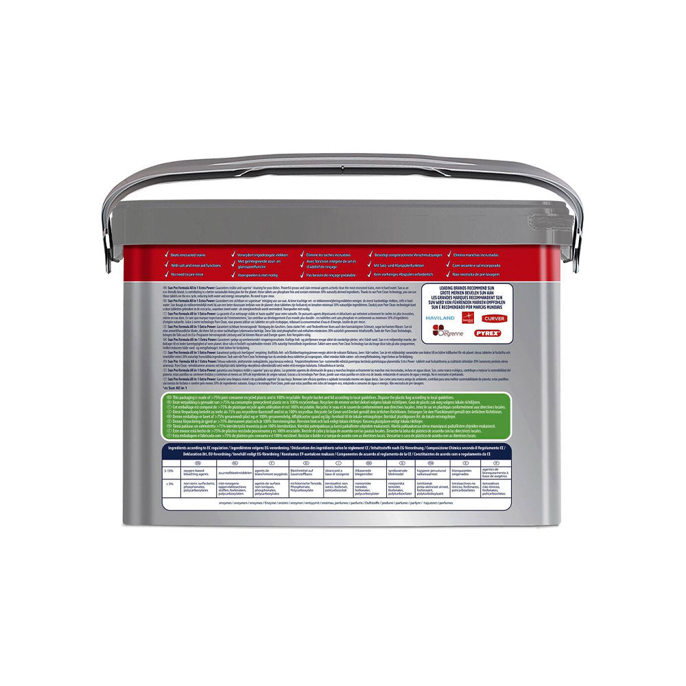 Detergente Máquina Loiça Pastilhas Sun Pro Extra Pow175un
