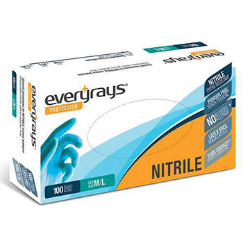 Luvas Nitrilo Tamanho L s/Pó Azul 100un