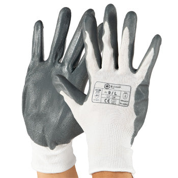 Luvas em Malha Nitrilo Tamanho 10 (XL) Cinzentas