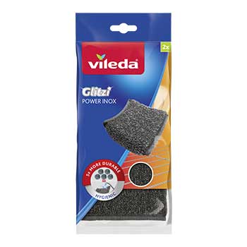 Esfregão Inox Vileda Glitzi Power 2un