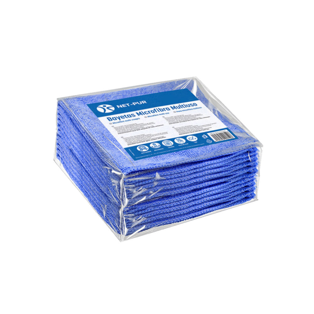 Pano Microfibra Terry 30x40cm 280g Azul Pack 10un