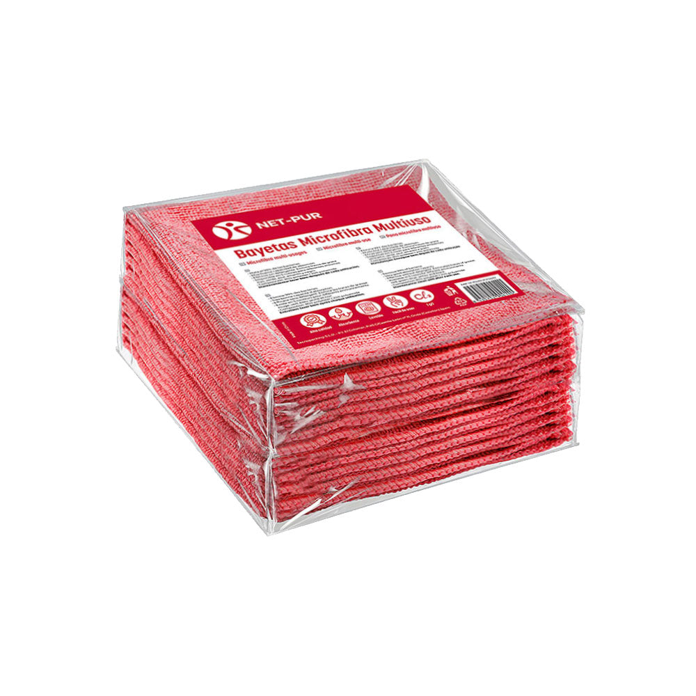 Pano Microfibra Terry 30x40cm 280g Vermelho Pack 10un