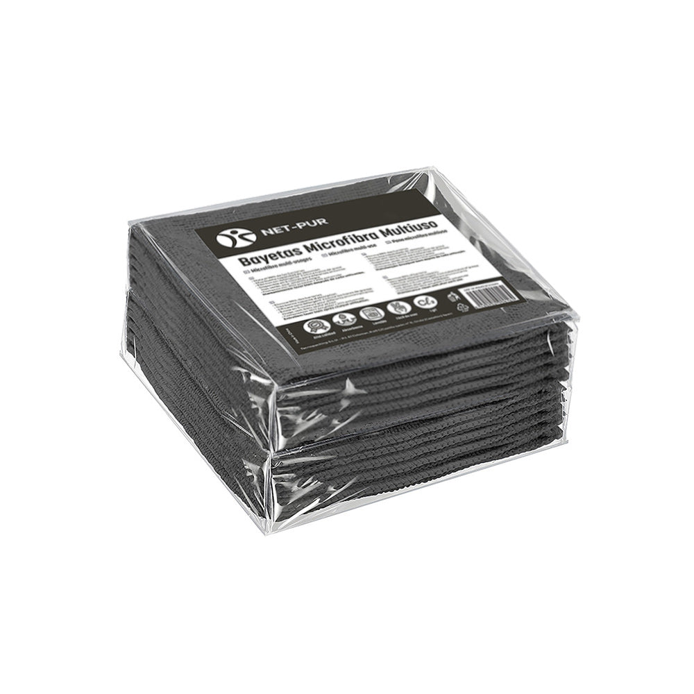 Pano Microfibra Terry 30x40cm 280g Preto Pack 10un