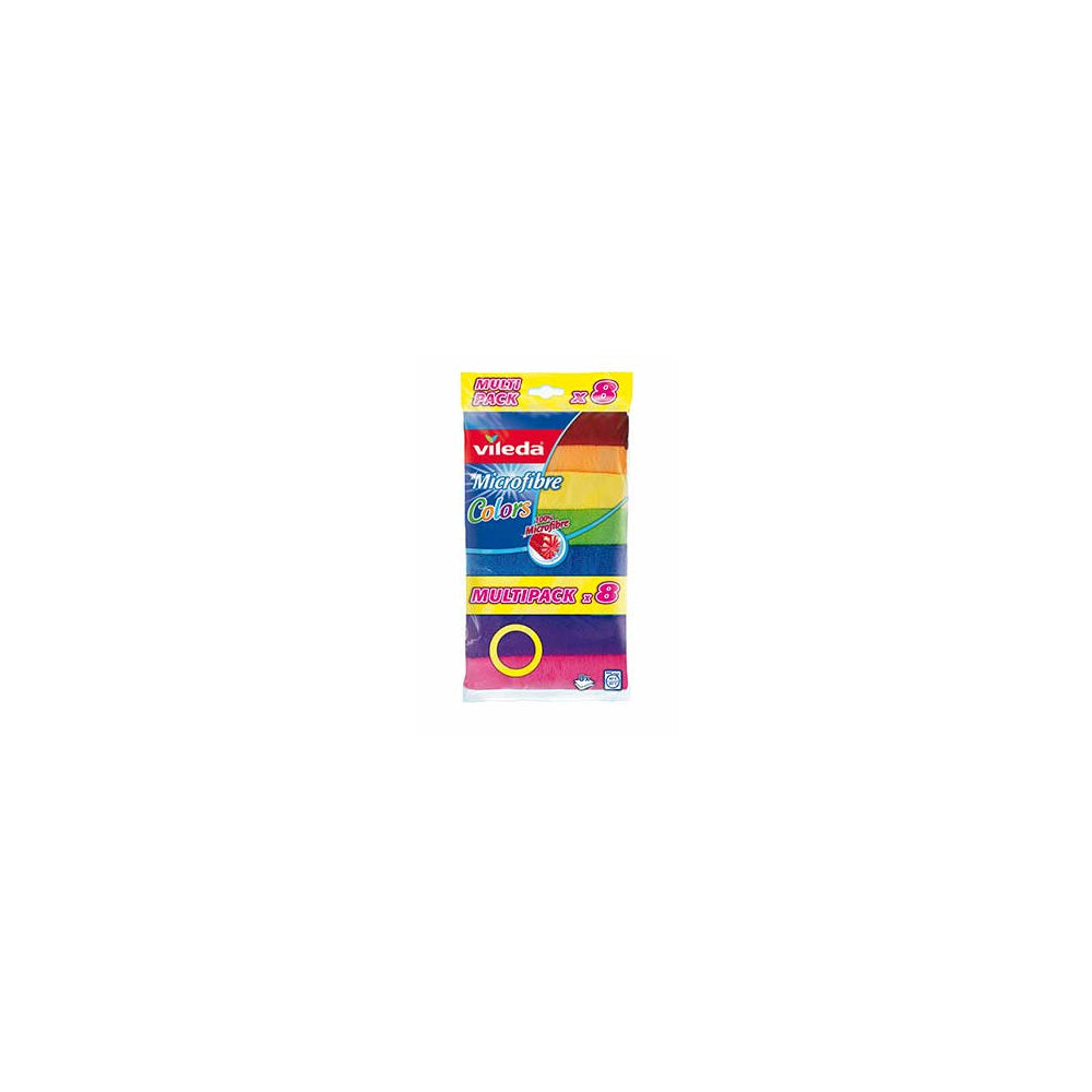 Pano Microfibra 30x30cm Vileda Sortido Pack 8un