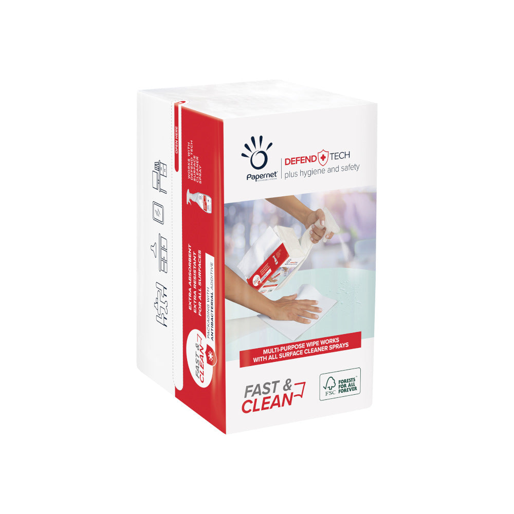 Pano Antibacteriano Descartavel 21,6x33,25cm Papernet-100un