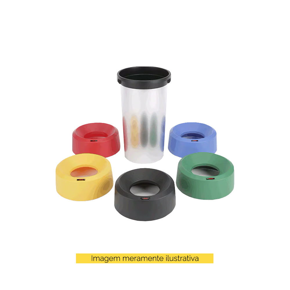 Contentor 50L Plástico Redondo Iris Cor Metálico sem Tampa