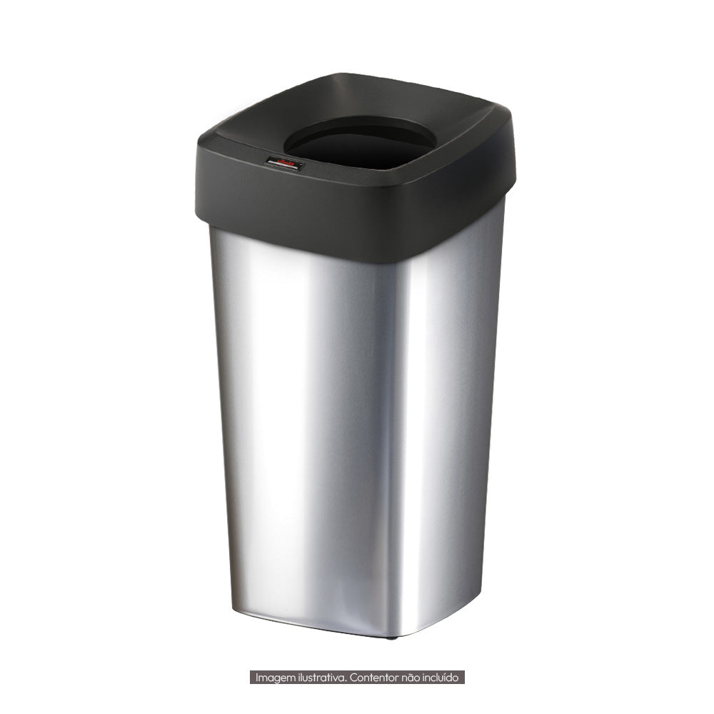 Tampa Funil Quadrado Iris Preto para Balde 60L