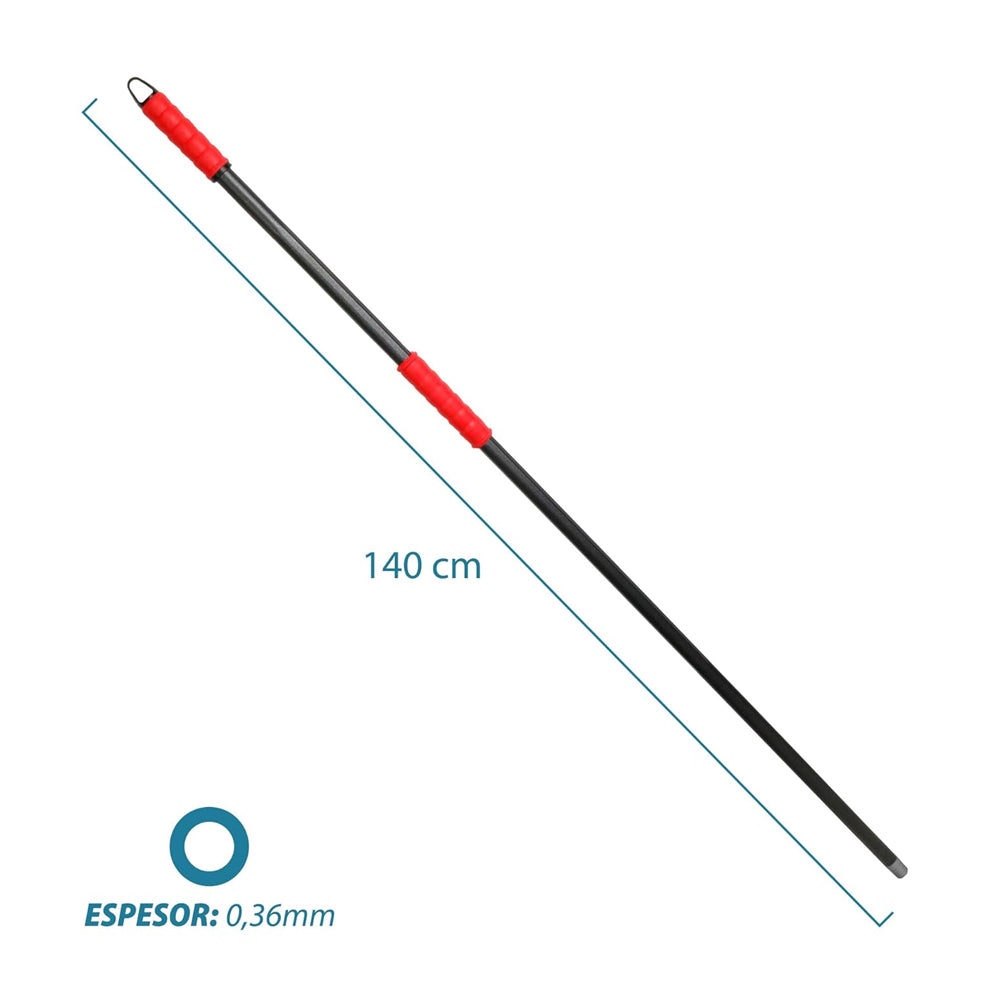 Cabo Ergo Pro com Rosca Preto 1.40m Vermelho