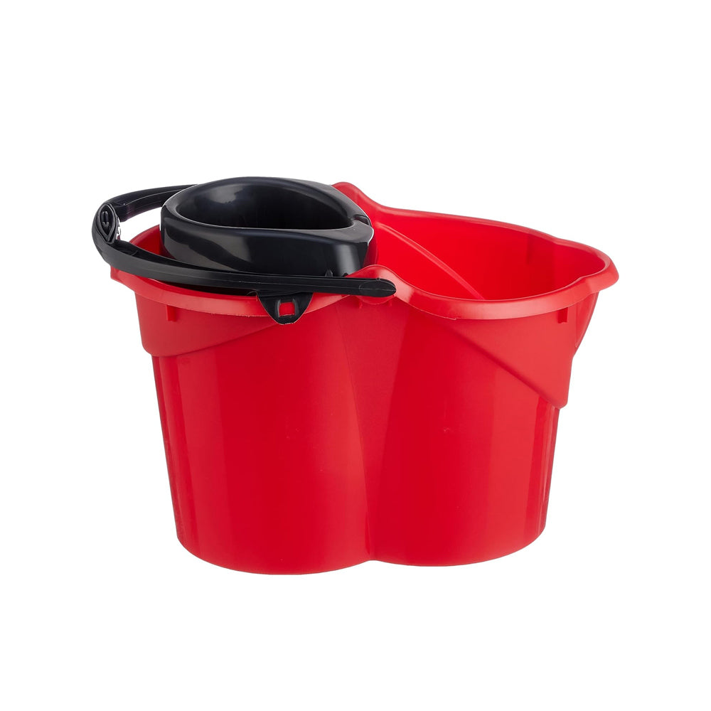 Balde com Espremedor Oval 15 Litros Vermelho