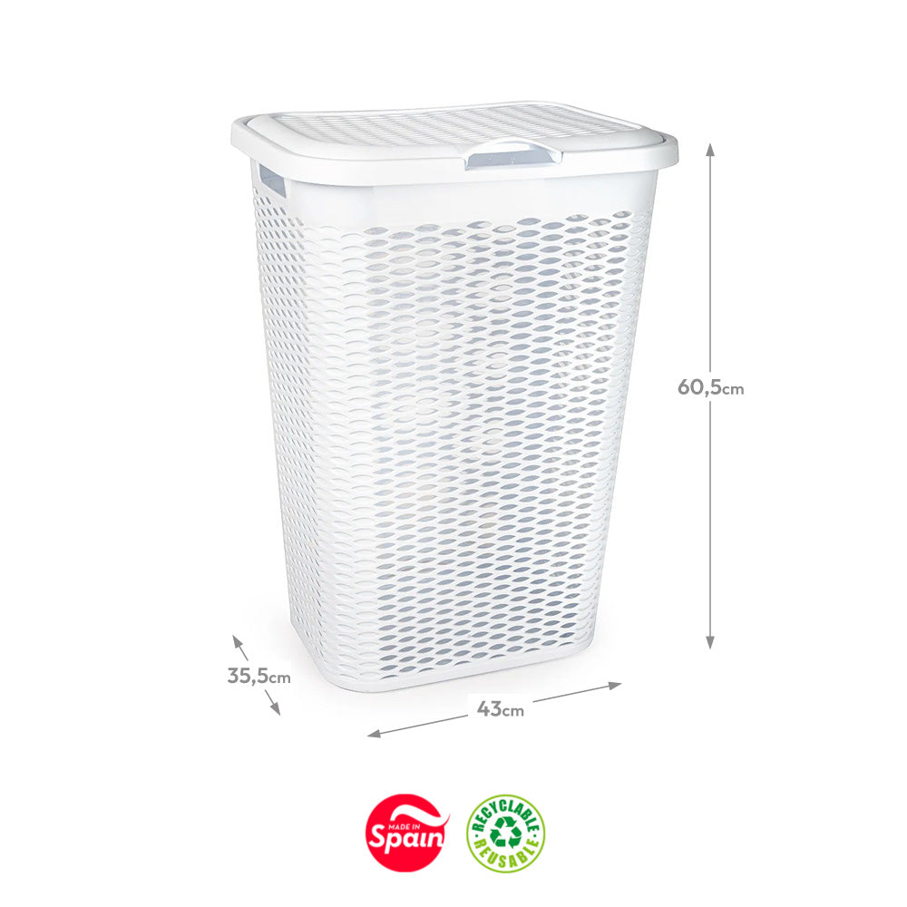 Cesto Roupa 51L Branco