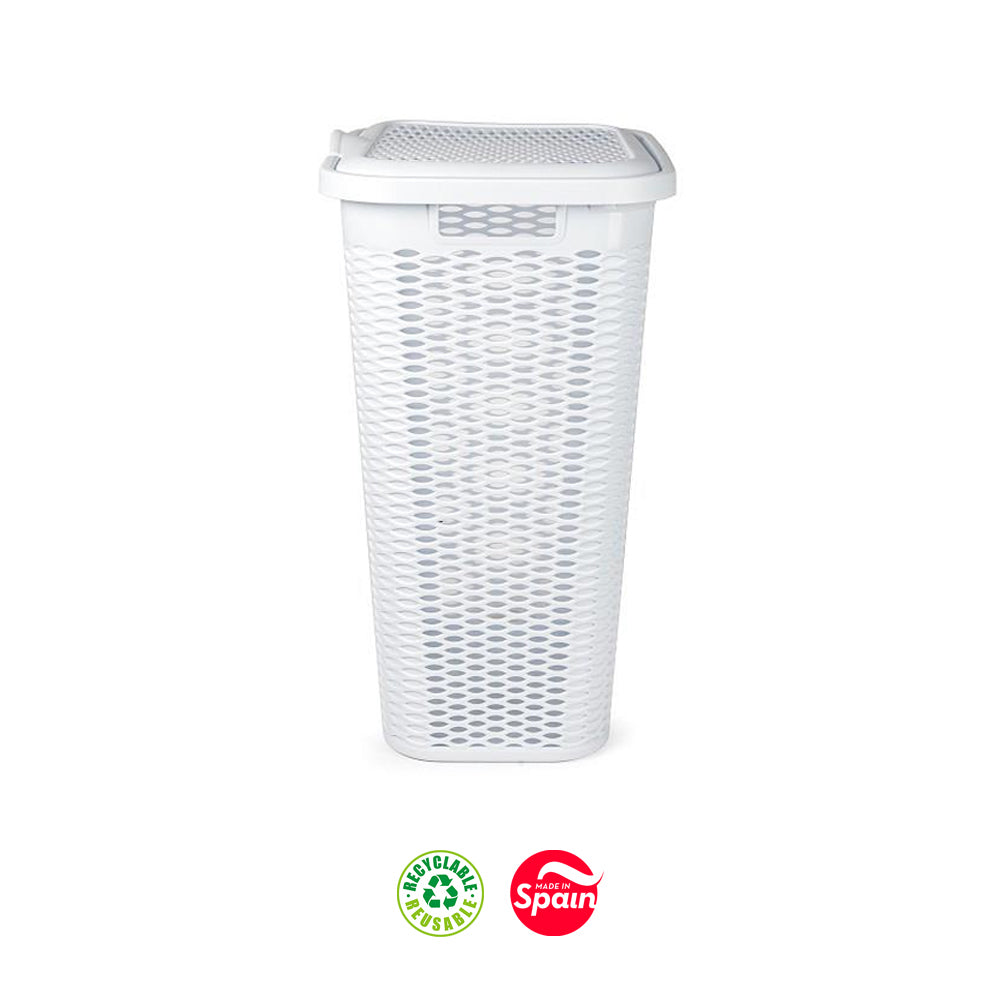 Cesto Roupa c/ Tampa 51L Branco
