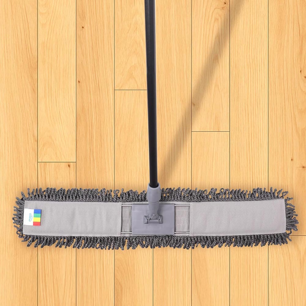 Mopa Comprida 100cm Microfibra Professional Cinza Recarga