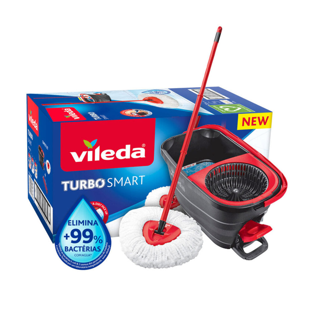 Balde com Pedal e Esfregona Vileda Turbo Smart