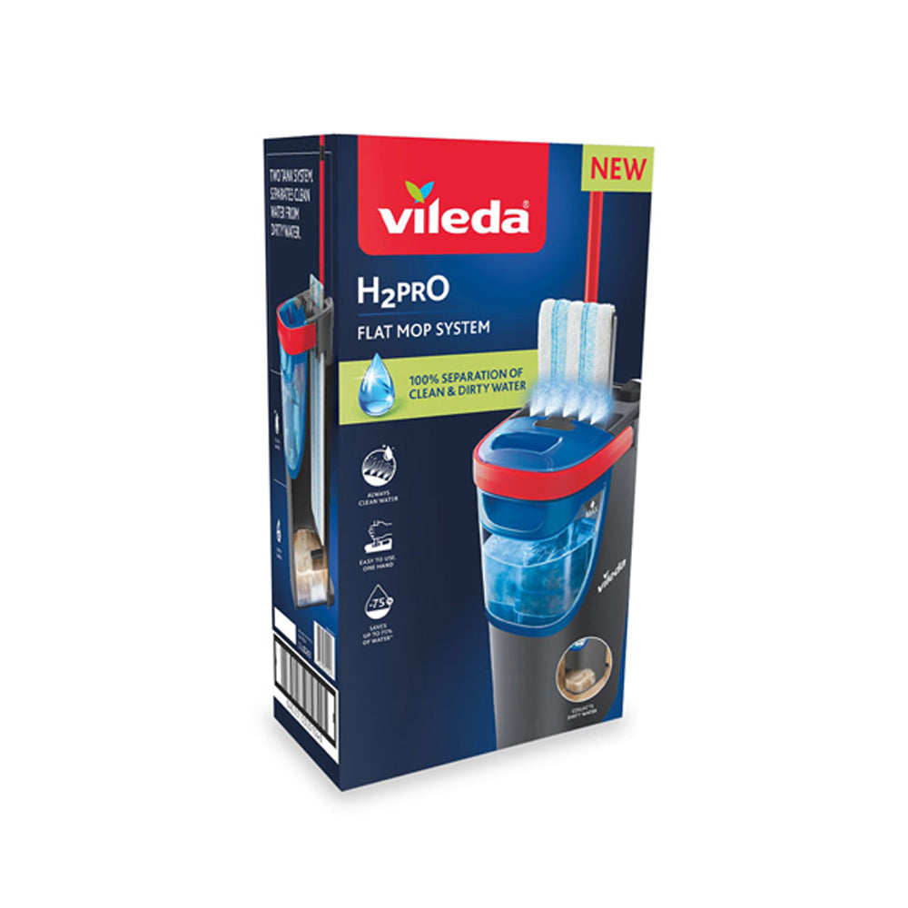 Balde e Mopa H2Pro Sistema Duplo de Água Vileda