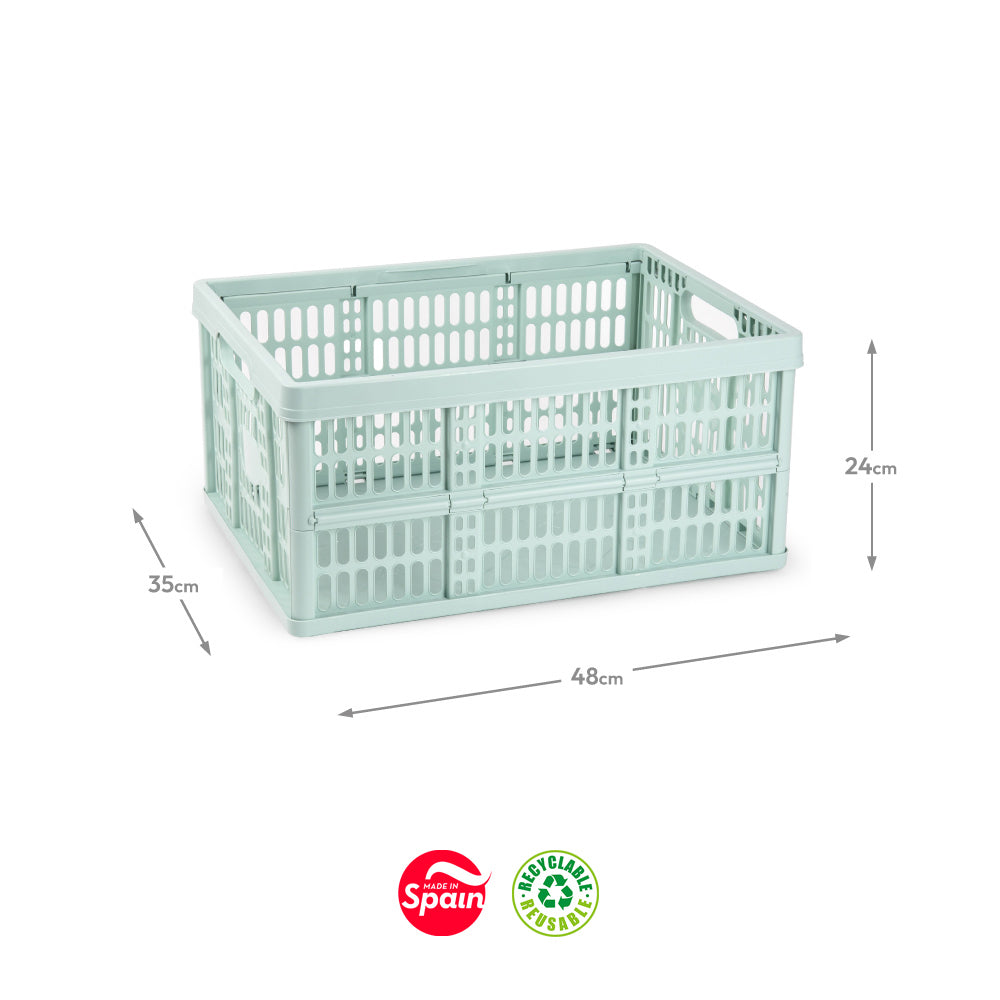 Caixa Dobrável Arrumação 48x35x24cm 32L Sortido