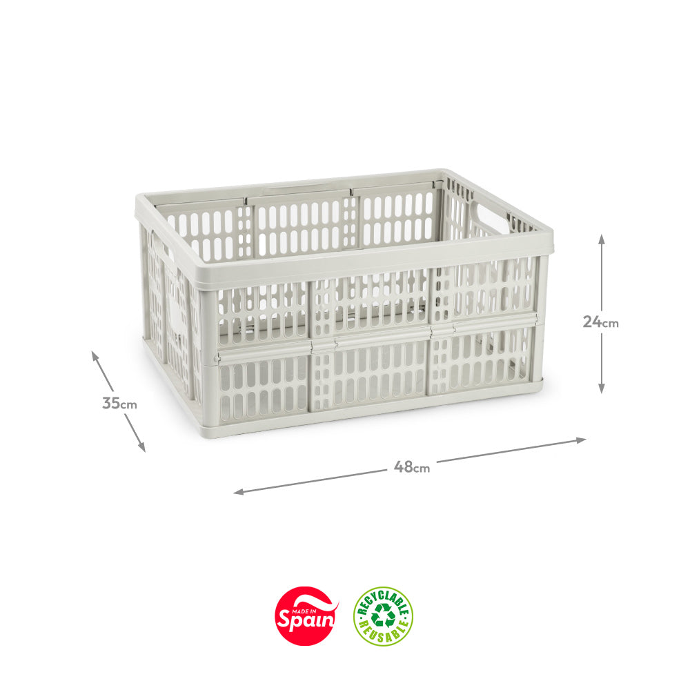 Caixa Dobrável Arrumação 48x35x24cm 32L Sortido