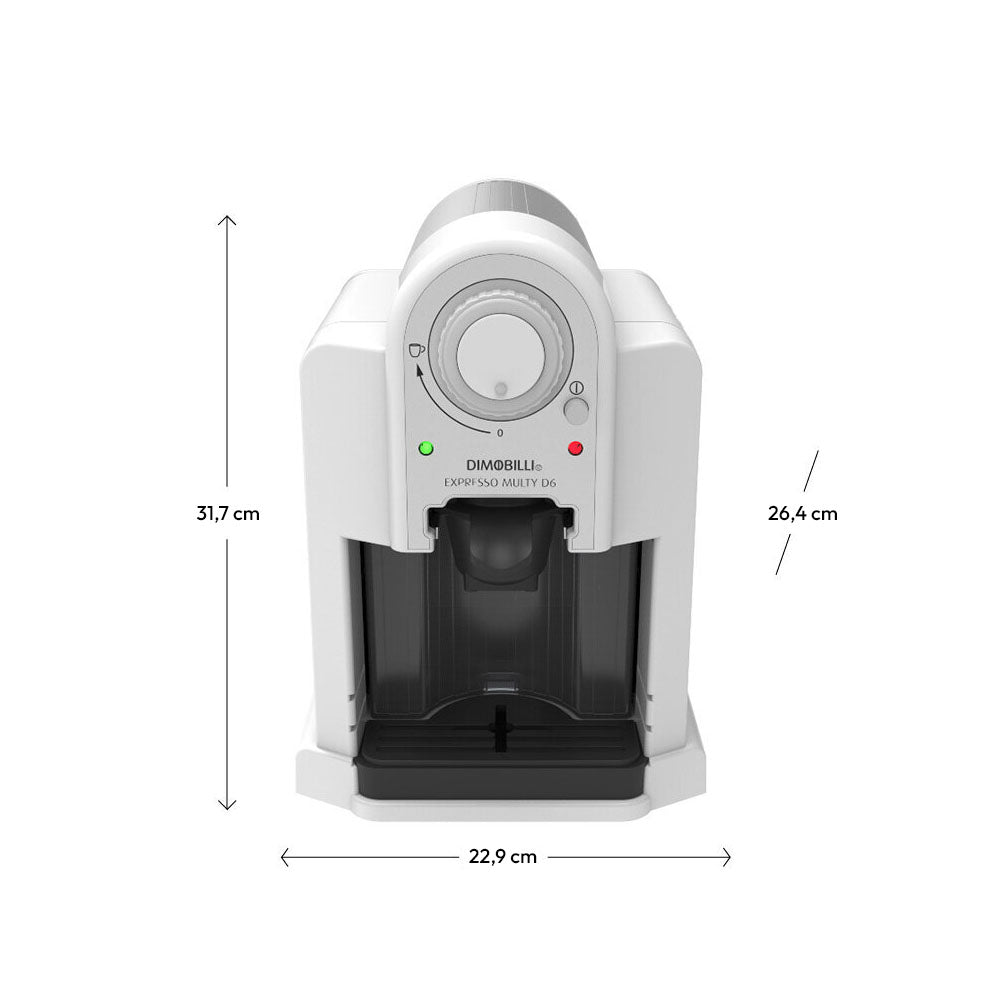 Máquina Café MULTI-CÁPSULAS 5 em 1 Dimobilli D6 Branca