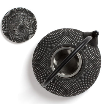 Bule Ferro Fundido com Filtro STEPPES 0.4L Prata Polida