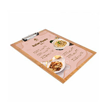 Porta Menus 22,9x31,8x0,4cm c/Clip Bambu 1un