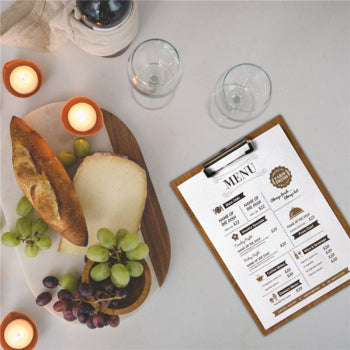 Porta Menus 22,9x31,8x0,4cm c/Clip Bambu 1un