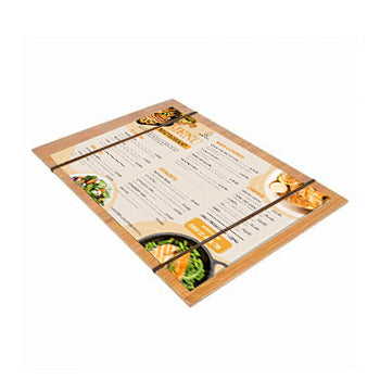 Porta Menus 22,9x31,8x0,4cm c/Elásticos Bambu 1un