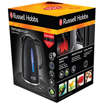 Jarro Elétrico Textures Plus Kettle RUSSELL HOBBS Preto
