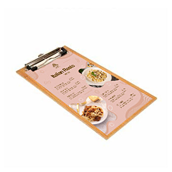 Porta Menus 13x24,5x0,4cm c/Clip Bambu 1un