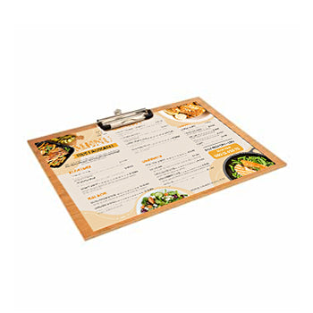 Porta Menus 31,8x22,9x0,4cm c/Clip Bambu 1un
