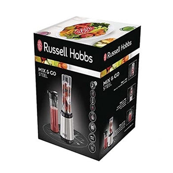 Liquidificador RUSSELL HOBBS Mix Go Steel 2 Garrafas 600ml