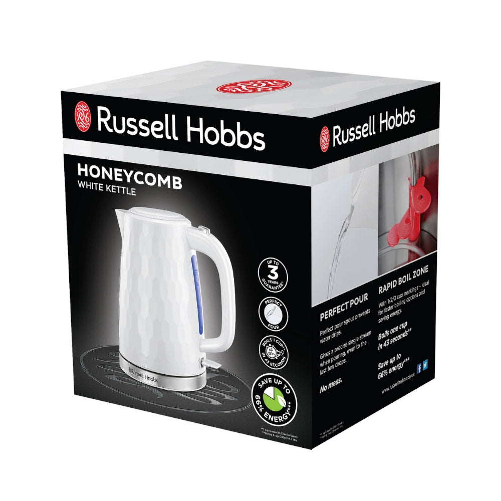 Jarro Elétrico Honeycomb RUSSELL HOBBS Branco