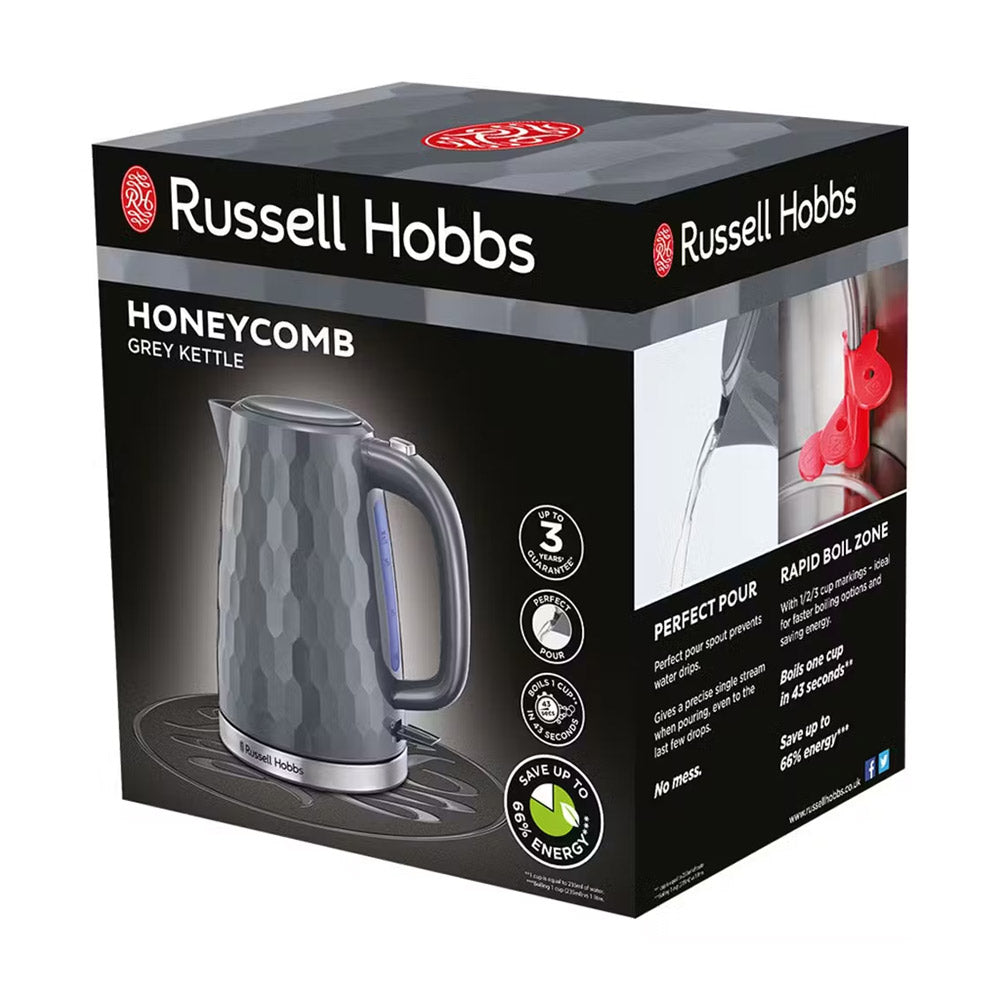 Jarro Elétrico RUSSELL HOBBS Honeycomb Cinza
