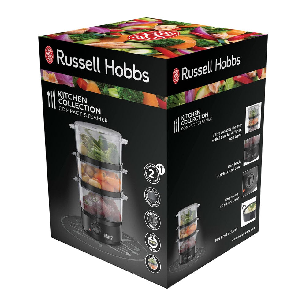 Máquina Cozedura Vapor RUSSELL HOBBS Compact Preto Mate
