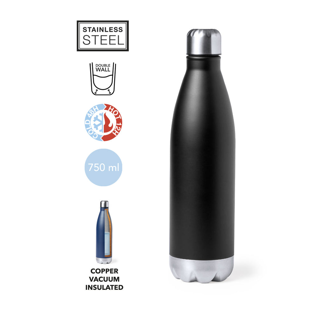 Garrafa Térmica Preta 750ml