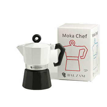 Cafeteira Moka Café Chef BALZANI Branco/Preto