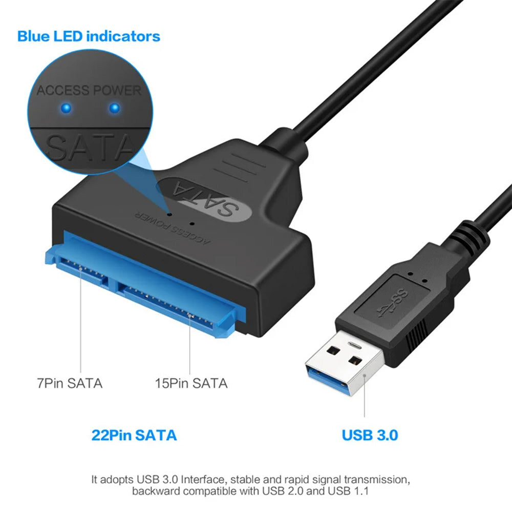 Cabo Adaptador USB-A para SATA III