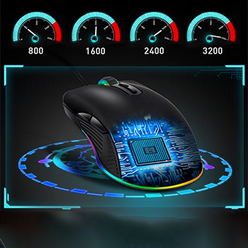 Rato Gaming 3200DPI 7 Botões RGB LED