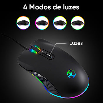 Rato Gaming 3200DPI 7 Botões RGB LED