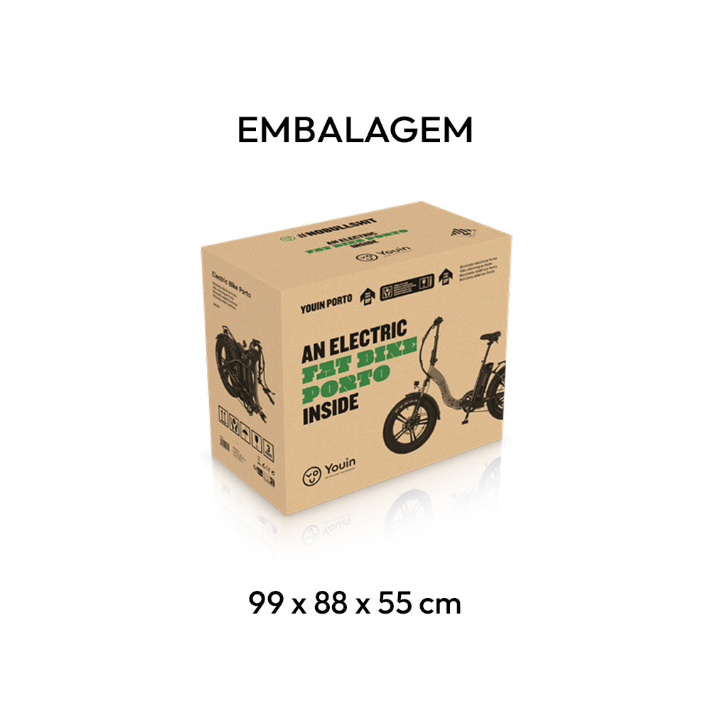 Bicicleta Elétrica Fat Bike Dobrável YOUIN Porto