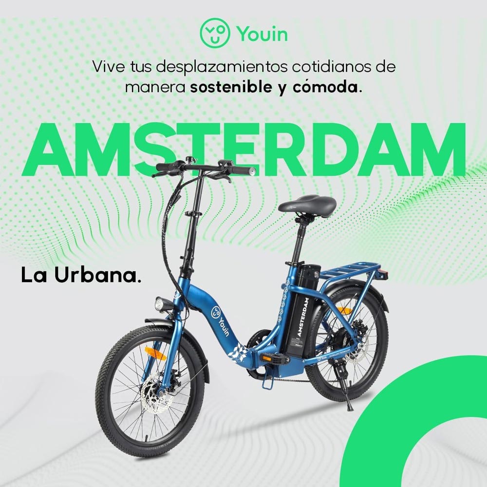 Bicicleta Elétrica Dobrável Urbana YOUIN Amesterdam IV